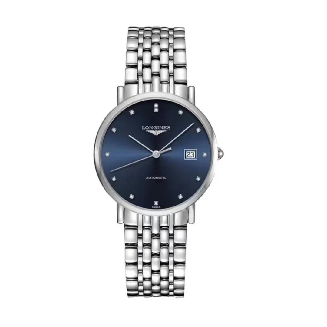 99新 Longines/浪琴 L4.910.4.97.6/博雅910蓝盘钻石刻度/39表径