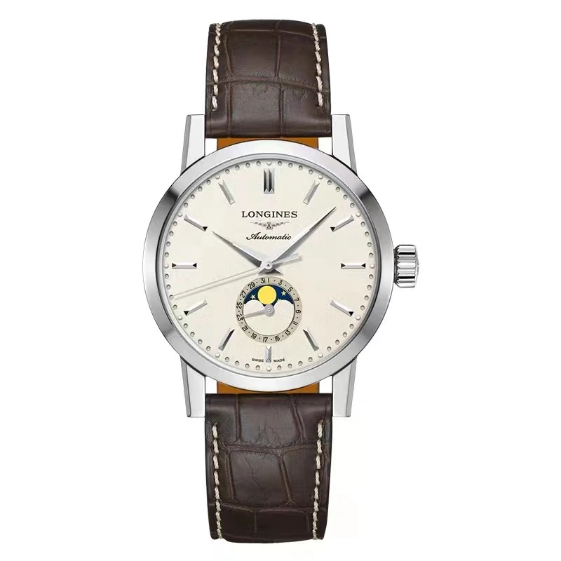 99新 Longines/浪琴 L4.826.4.92.2/1832系列826四针月相/40表径
