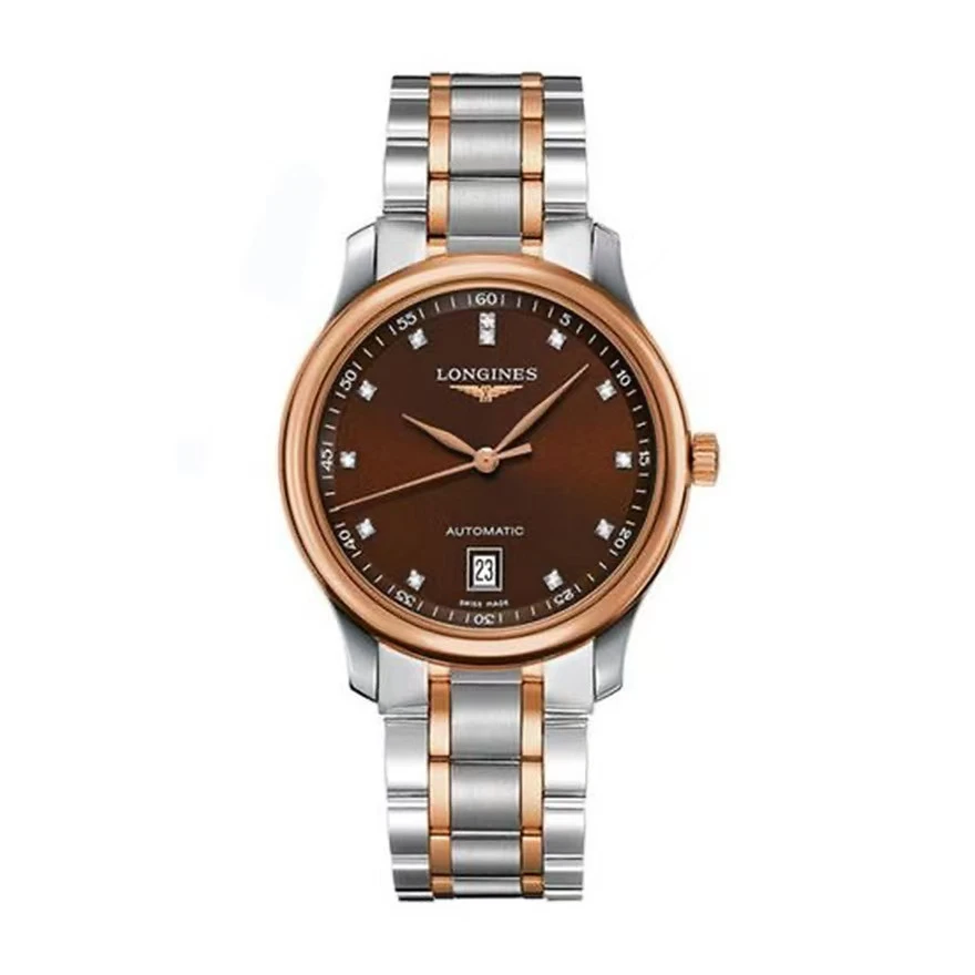 99新 Longines/浪琴 L2.628.5.67.7/名匠628黑盘18k间金/38.5表径