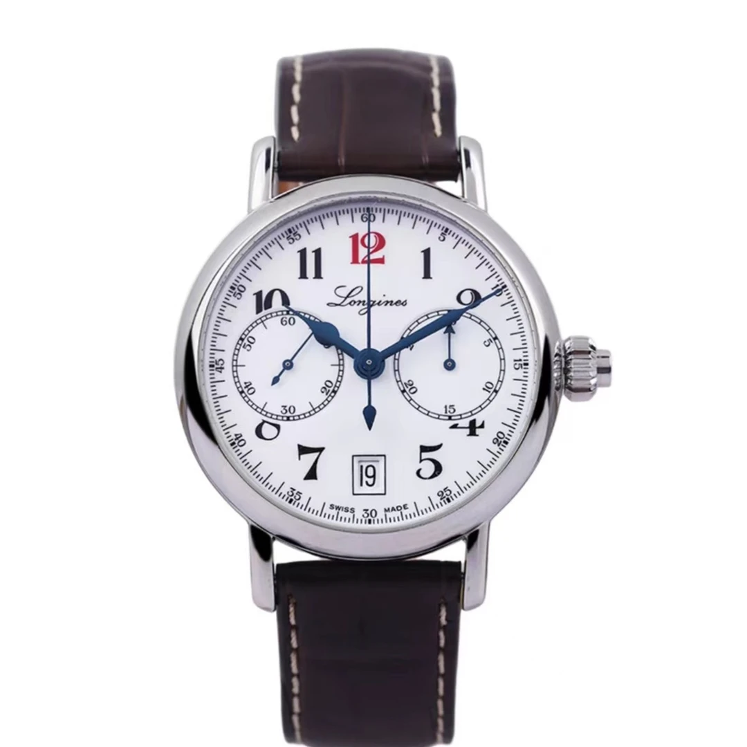 99新 Longines/浪琴 L2.775.4.23.3/经典复古775双眼/40表径