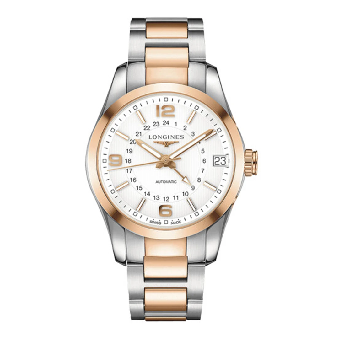 99新 Longines/浪琴 L2.799.5.76.7/间金康铂799双时区/42表径