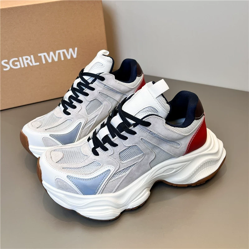 SGIRL TWTW推荐2025年春季新款厚底时尚百搭显瘦老爹鞋女增高