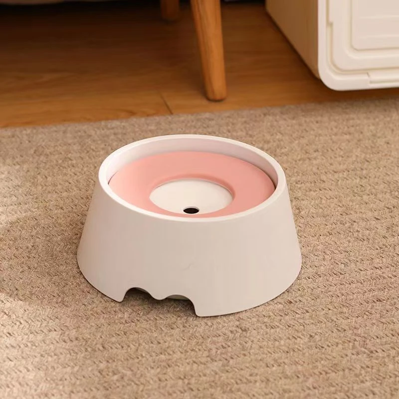 宠物不湿嘴饮水碗大容量简约大号自动饮水器狗狗喝水防溅浮水碗