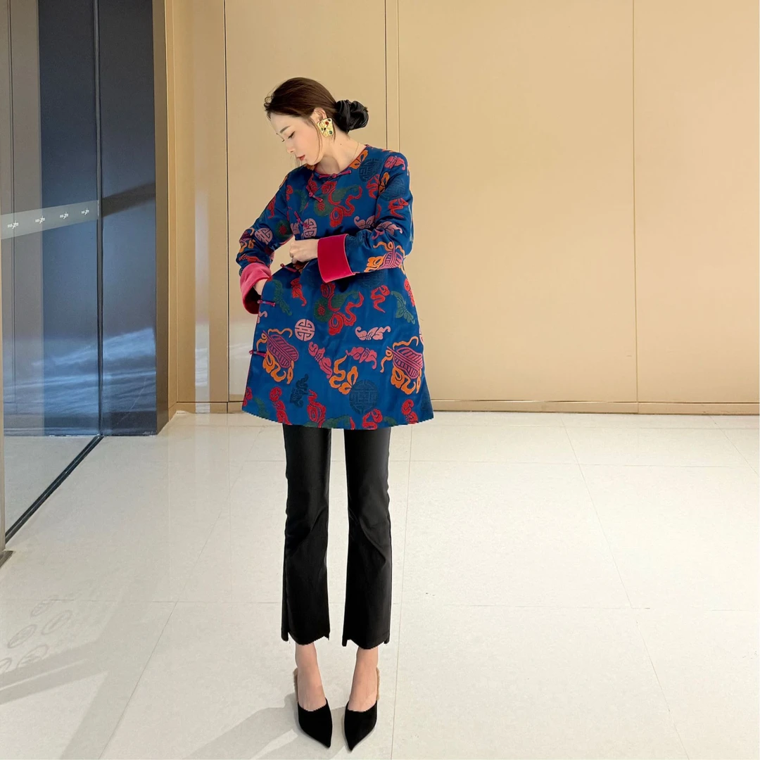 KK颜小新【和光同尘】新中式国风时尚百搭舒适宽松秋冬复古长款外套