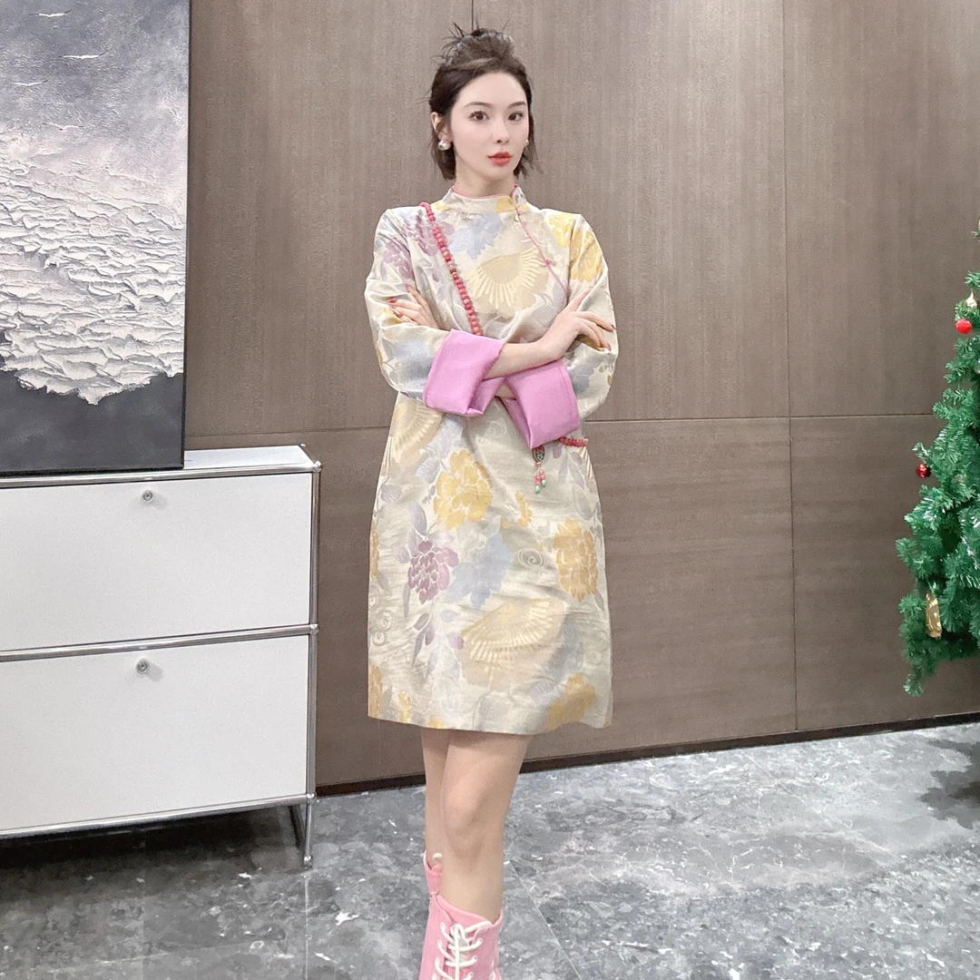 KK颜小新【清韵星梦】新中式国风气质时尚休闲日常百搭早春连衣裙
