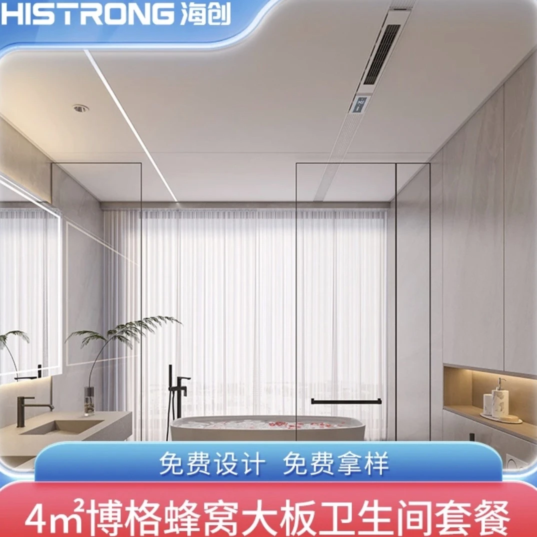 4m2铝蜂窝大板十18线形灯+界悦速暖空调