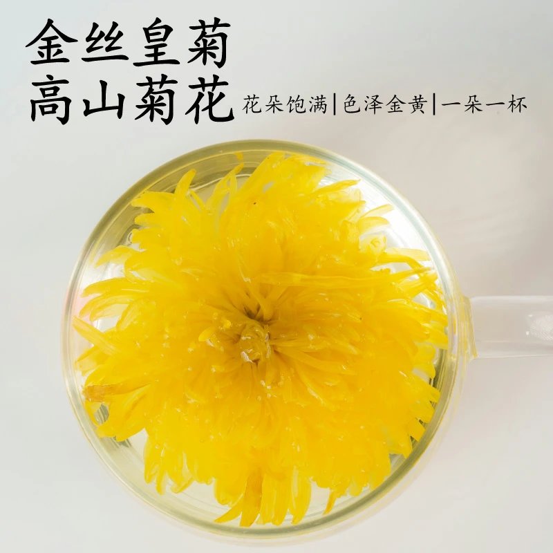 【拍一发二】金丝皇菊一朵一杯罐装正品高山手工黄菊花茶精品养生茶