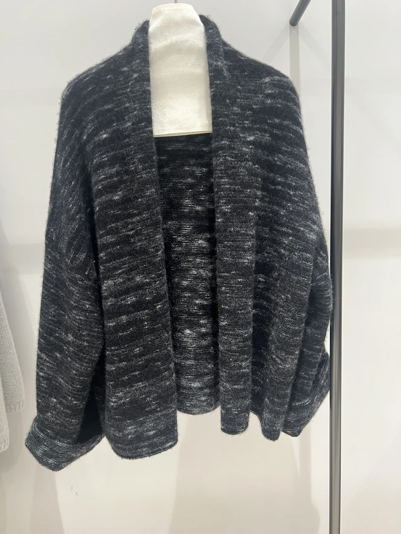 【小新羊绒】《雪松》康宝莱羊绒马海毛慵懒女秋冬开衫