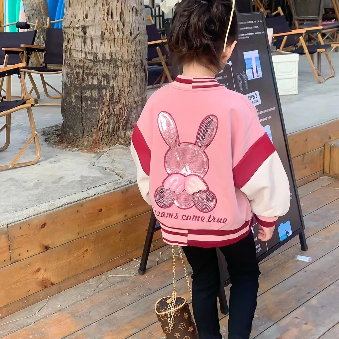 女童外套春秋2025新款小童装爆款洋气儿童秋季棒球服宝宝秋装上衣