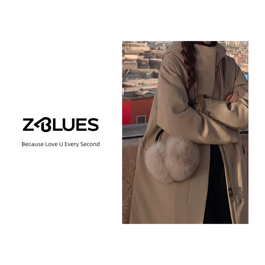 Z.blues【毛绒绒耳罩】冬季保暖软糯大号狐狸毛护耳耳罩YZSYC2330