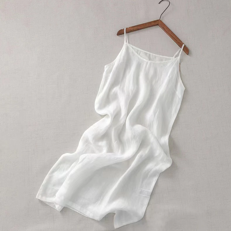 背心吊带内搭中长款宽松裙子旗袍内搭女白色