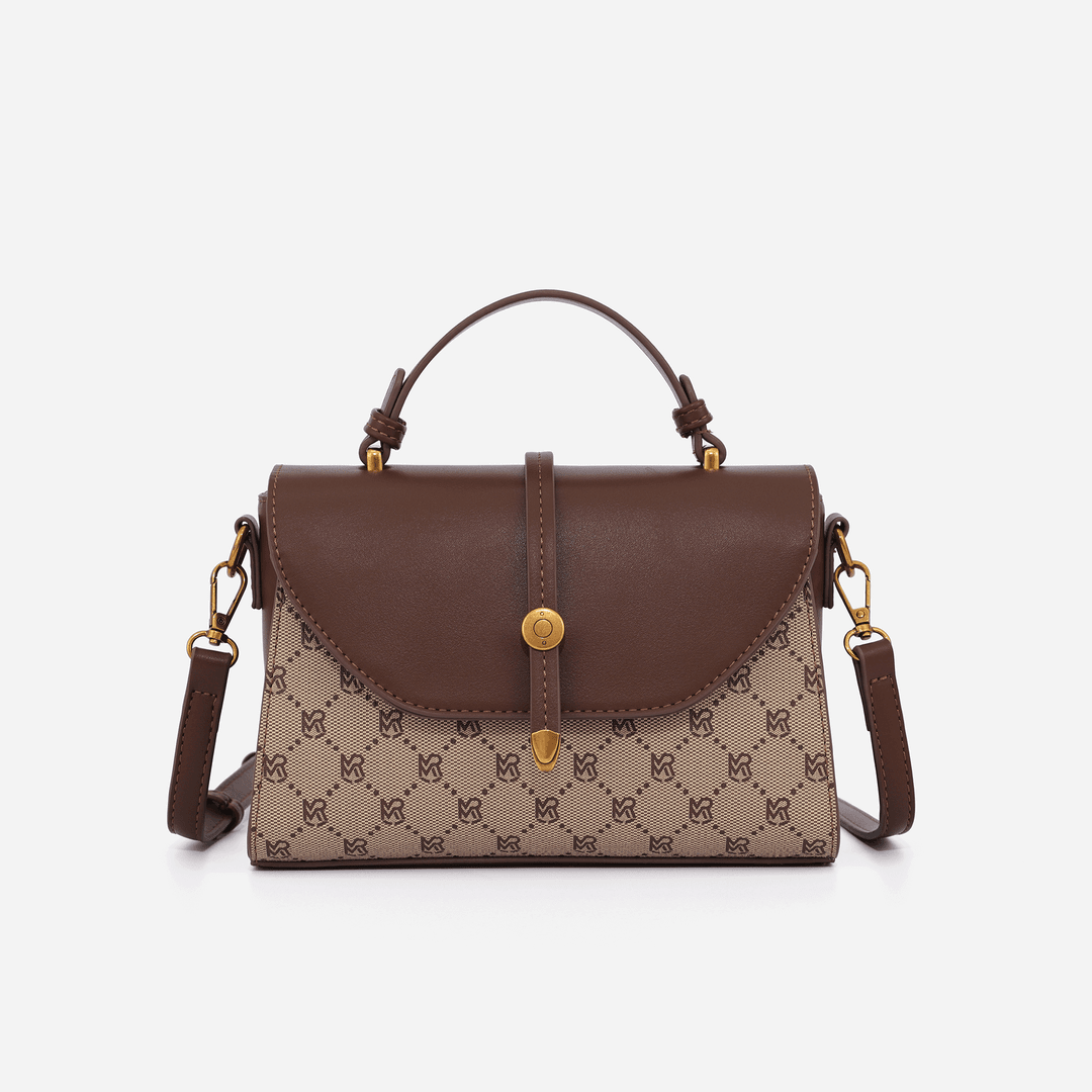 经典时尚休闲百搭女士手提斜挎包DK24065355咖啡色