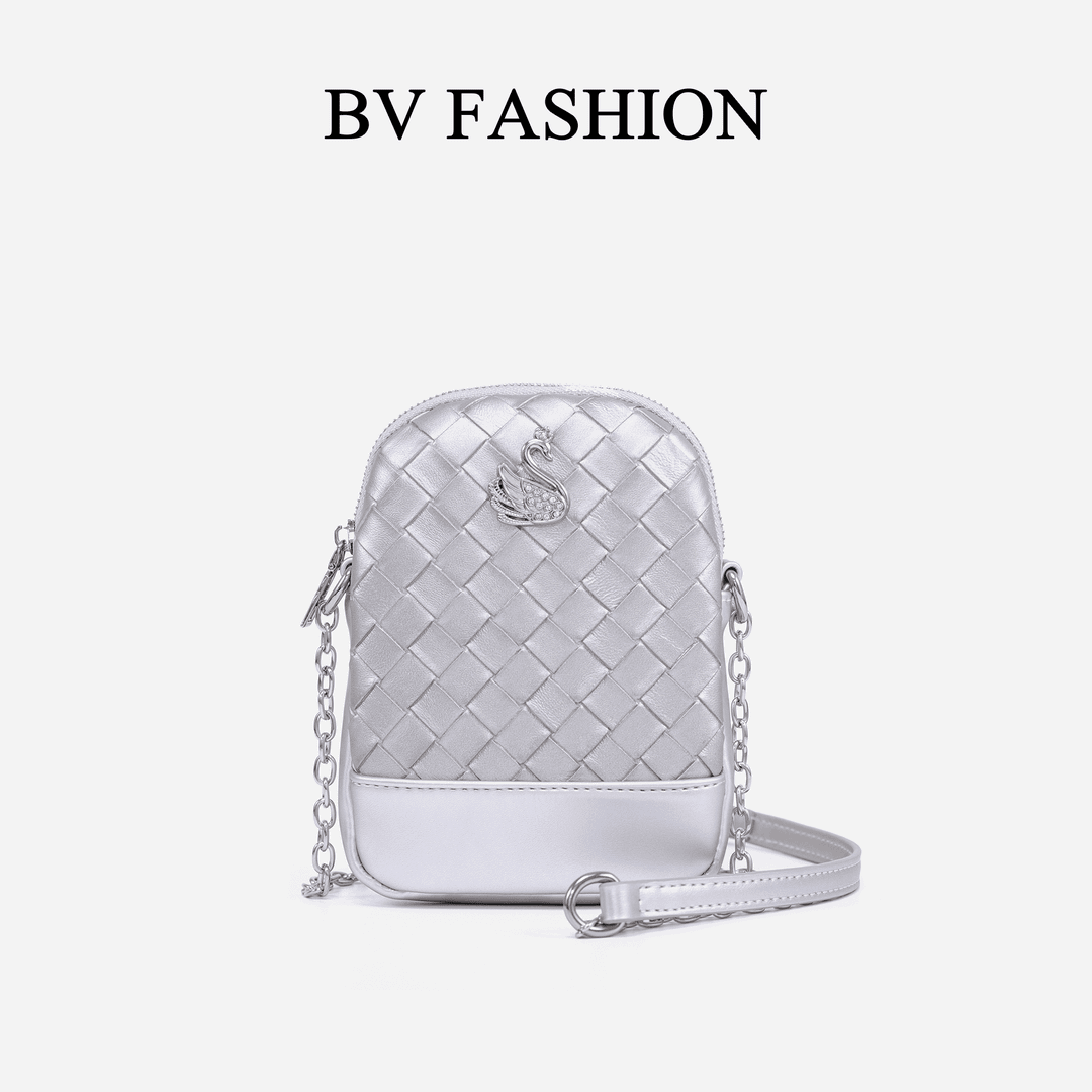 BV FASHION时尚经典手机包女士百搭斜挎小包DX24075884银色