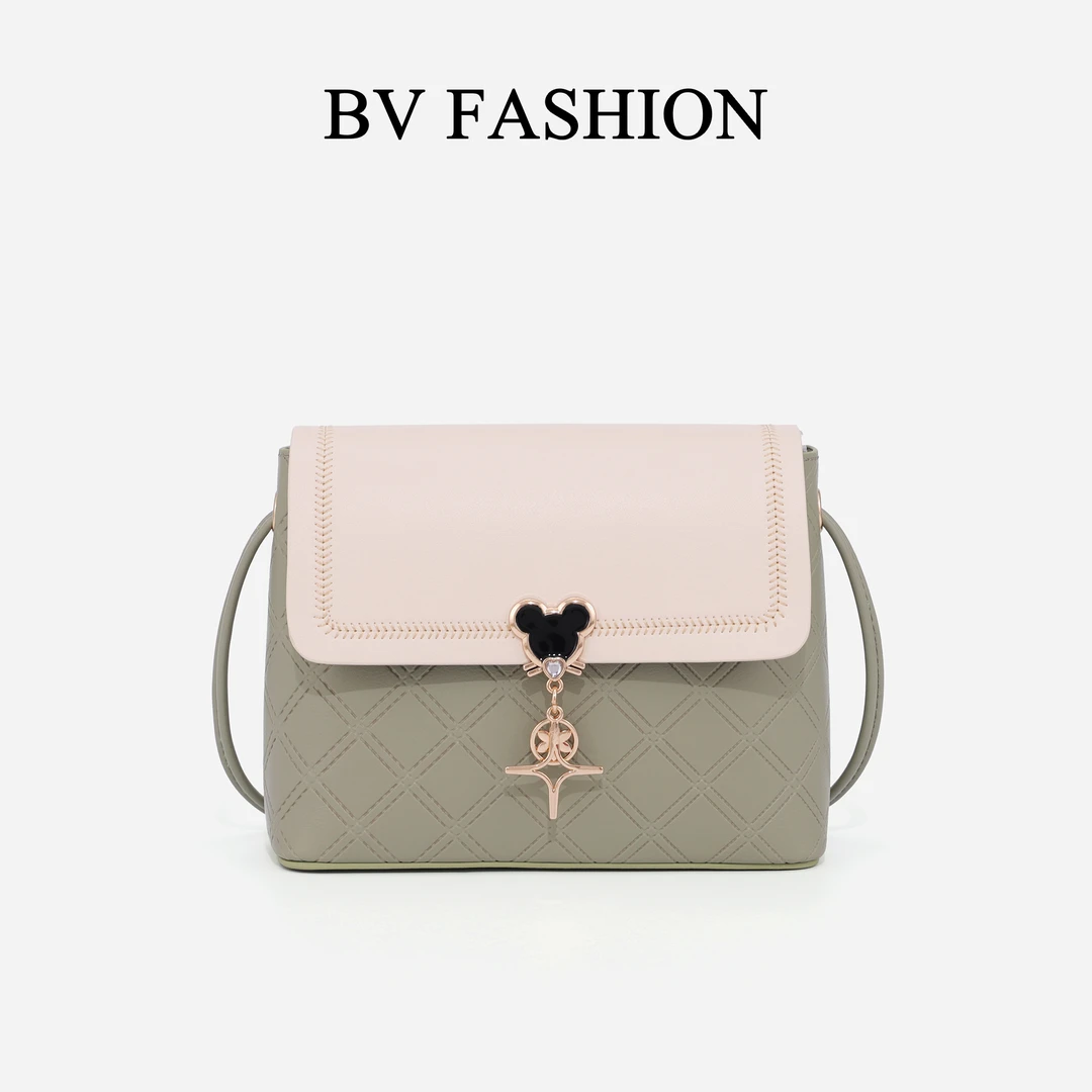 BV FASHION休闲时尚女士经典斜挎小包包CW24055181抹茶绿