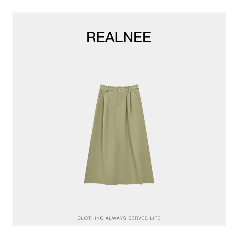 REALNEE【格林童话】马吉家极简半裙小众松弛感穿搭03605