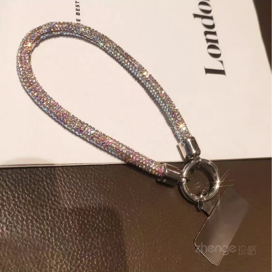 闪钻高级感手机链钥匙扣证件扣结实耐磨女款挂脖手腕链子通用巨闪