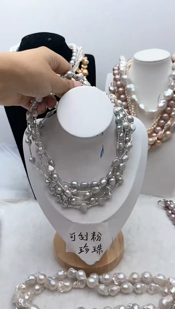 【闪购商品】淡水珍珠颈饰钛钢2