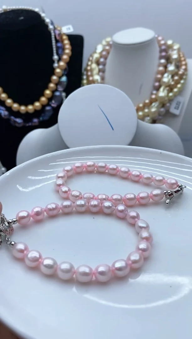 【闪购商品】淡水珍珠颈饰钛钢57