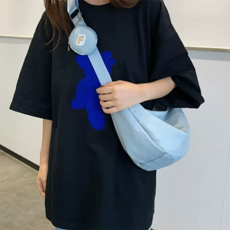 E340# 新款女ins日系休闲斜挎包大容量学生上课通勤包单肩包