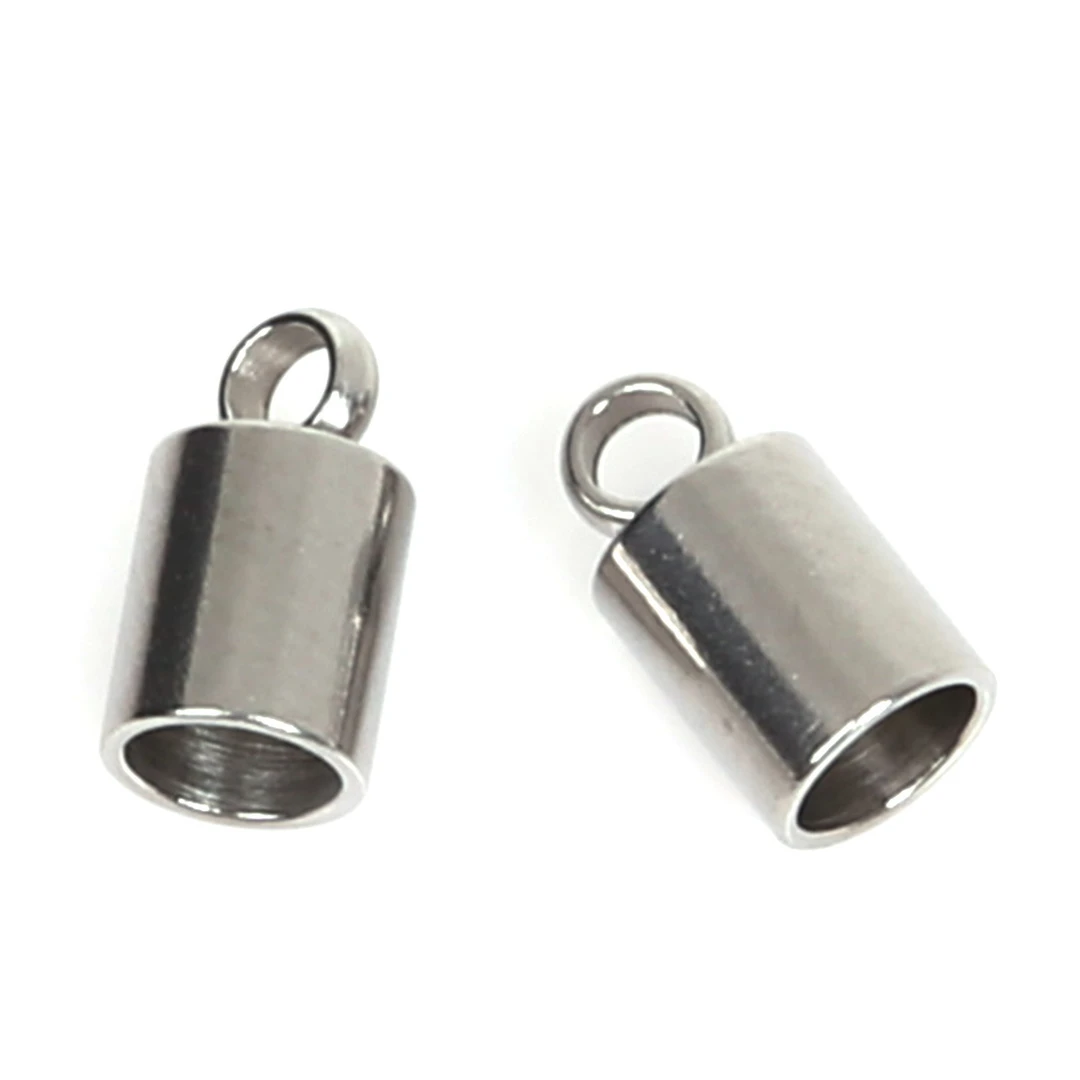 不锈钢砝码吊钟串珠扣流苏帽穿珠绳皮绳收尾配件手工diy饰品材料