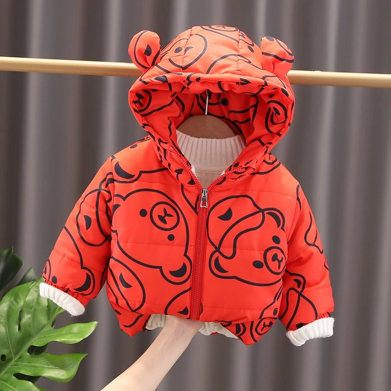 儿童棉服冬季加厚女童新款棉衣小童洋气棉袄男童冬装连帽外套