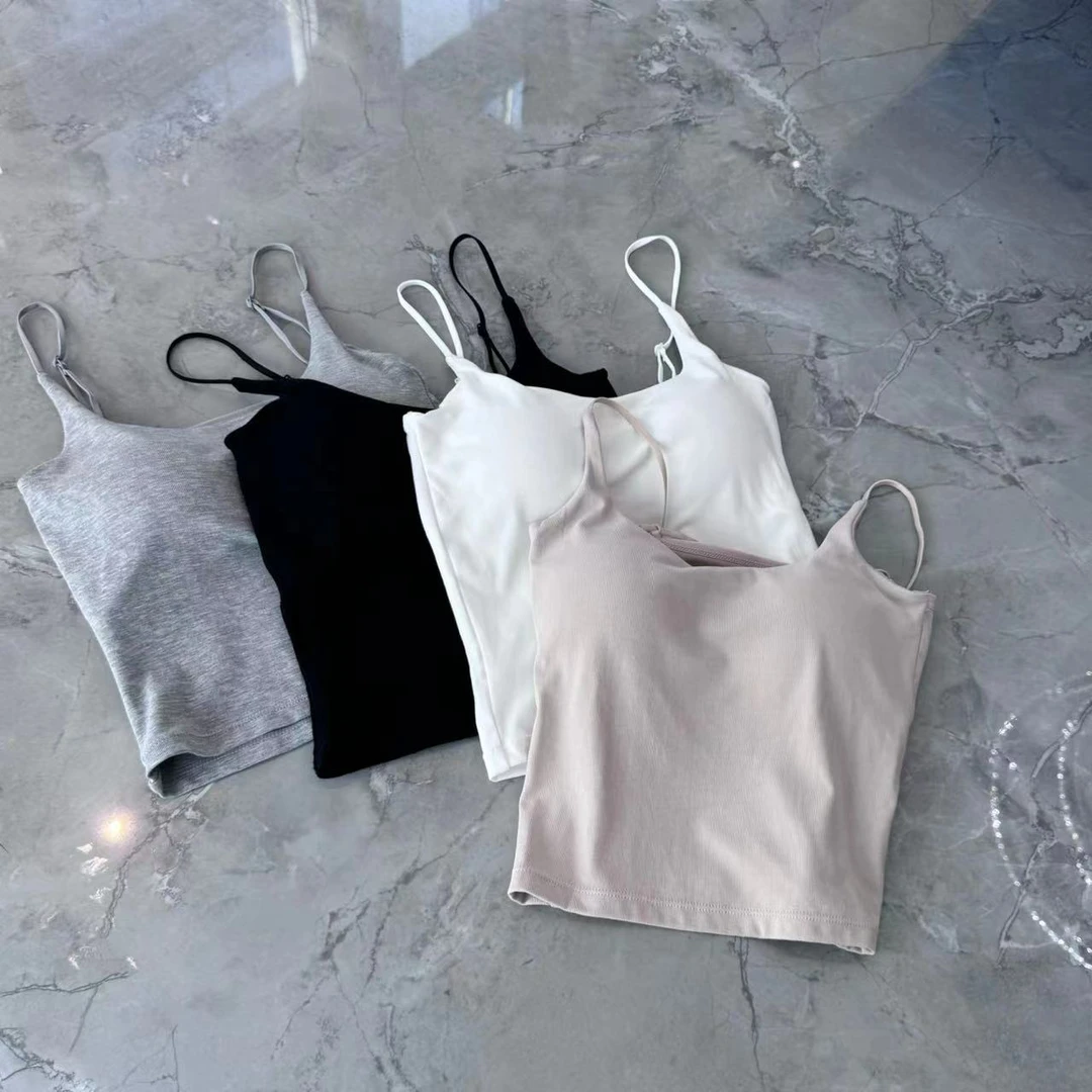 【梦梦服饰】吊带背心女内搭2025新款外穿美胸垫一体