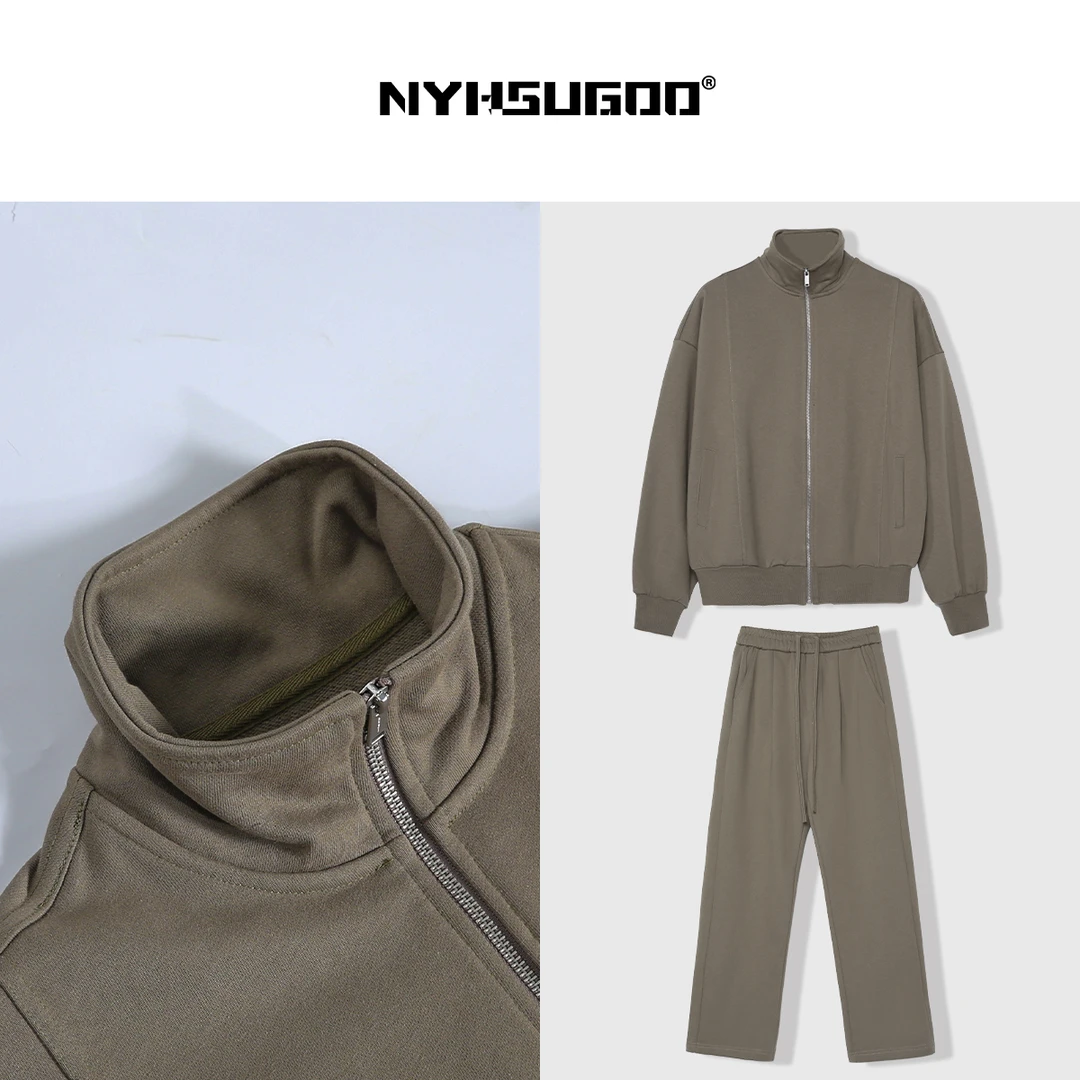 NYHSUGOO/南乙T007春季新款致橡树韩系休闲男女运动潮流卫衣卫裤