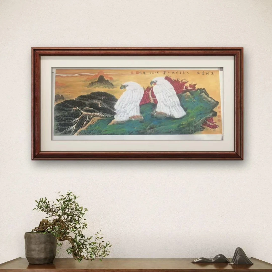 中国国画-陈丽娟-高瞻远瞩-六尺宣纸-手绘作品-有细微差距