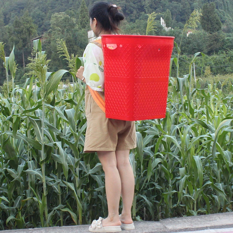 熟胶塑料背篓成人家用背篼四川云南贵州买菜采蘑菇赶集加厚特大号