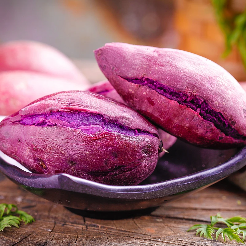新鲜紫薯软糯香甜果肉细腻沙地蜜薯农家种植源头直发