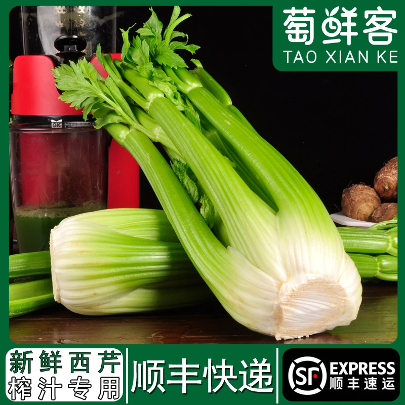 萄鲜客顺丰快递新鲜西芹现割现发大棵西芹榨汁专用源头直发短视频