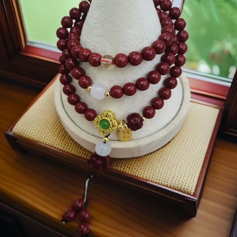 辰砂（处理）朱砂时尚多圈手串