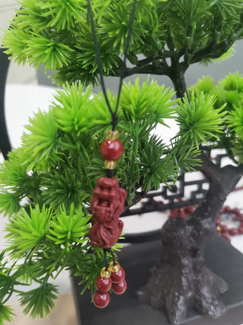 辰砂（处理）朱砂貔貅手机、包挂件