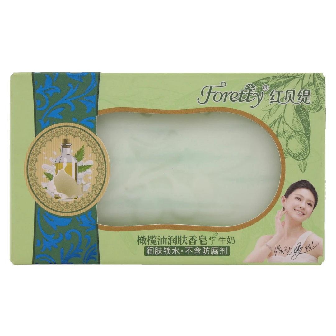 Foretty/红贝缇牛奶橄榄油润肤香皂绿色 120g