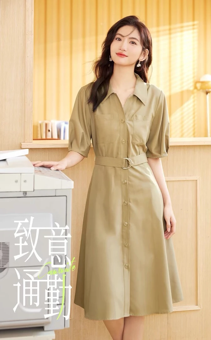 5663/朗～夏季新款显瘦百搭高级感简约休闲连衣裙