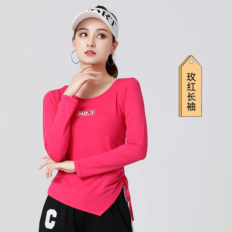 秋季新款广场舞健身操百搭休闲时尚显瘦T恤