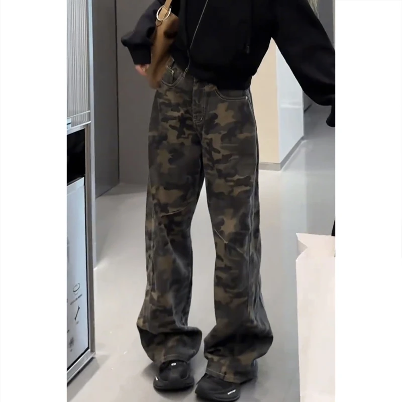 艾塔莉显瘦窄版阔腿牛仔裤子女新款春夏萝卜裤大码弯刀裤小个子