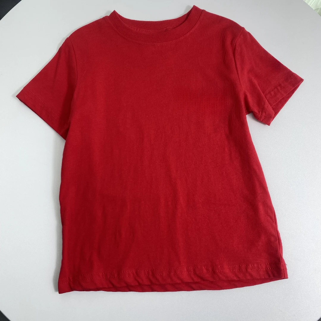 G 儿童夏季圆领运动休闲短袖T恤红色CP1001