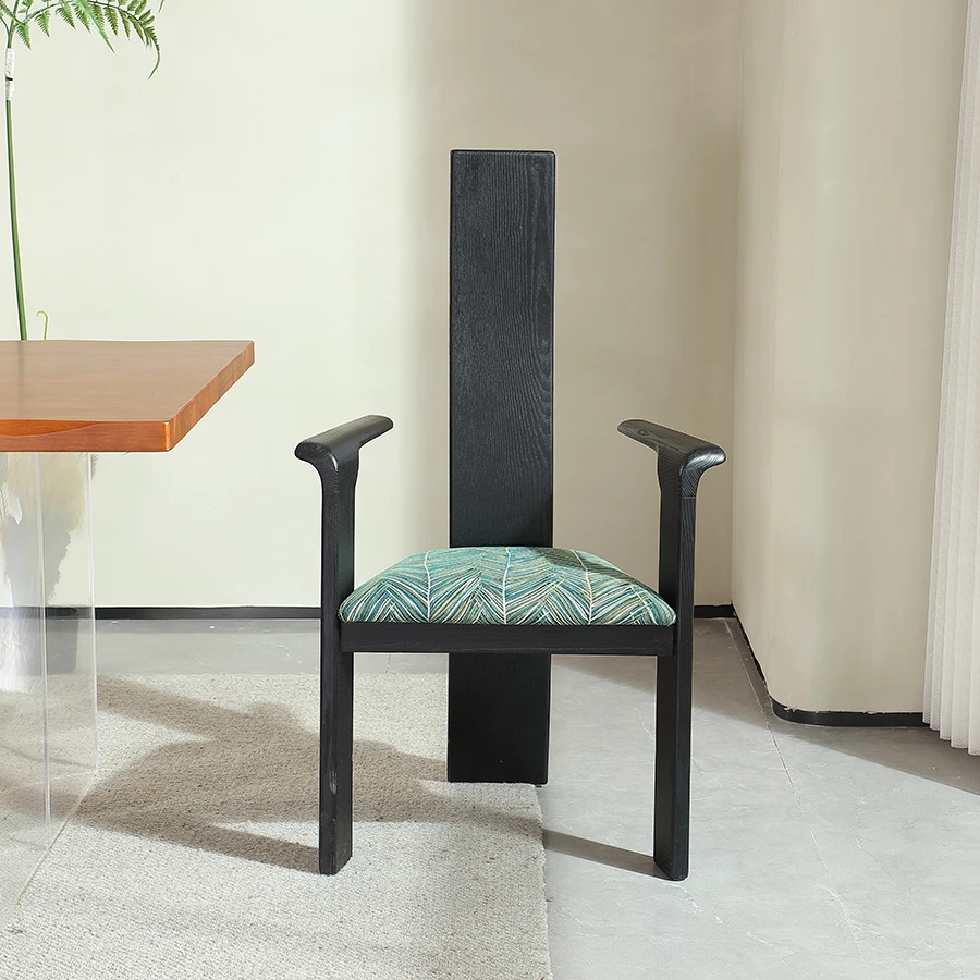 【中古风】主人椅白蜡木全实木简约餐厅