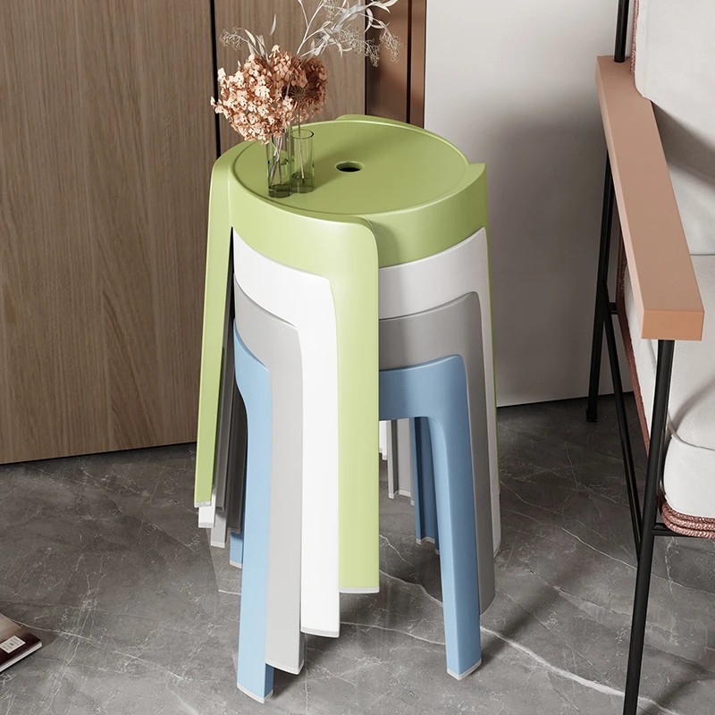 福思源网红简约风车凳成人加厚塑料板凳家用客厅可叠放餐桌凳熟胶