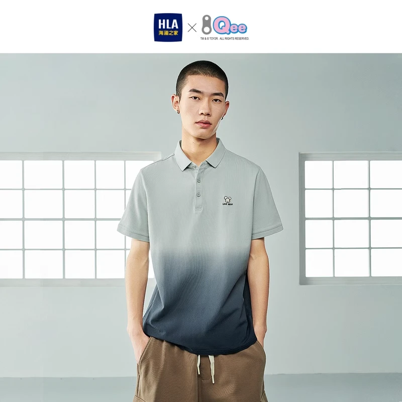 HLA 海澜之家Polo衫23新Qee联名休闲透气舒适男春夏