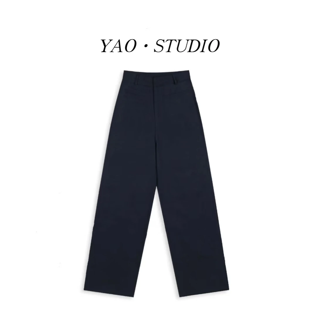 早秋新款~（配腰带）显瘦显高直筒休闲裤百搭时尚中高腰时尚长裤