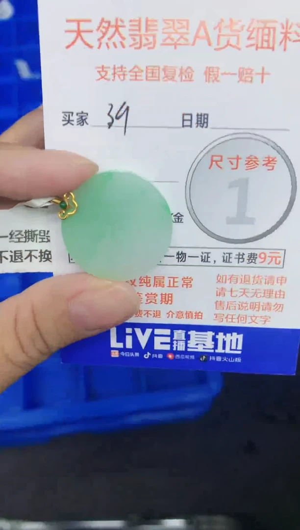 【闪购商品】翡翠颈饰18K金镶嵌号链接