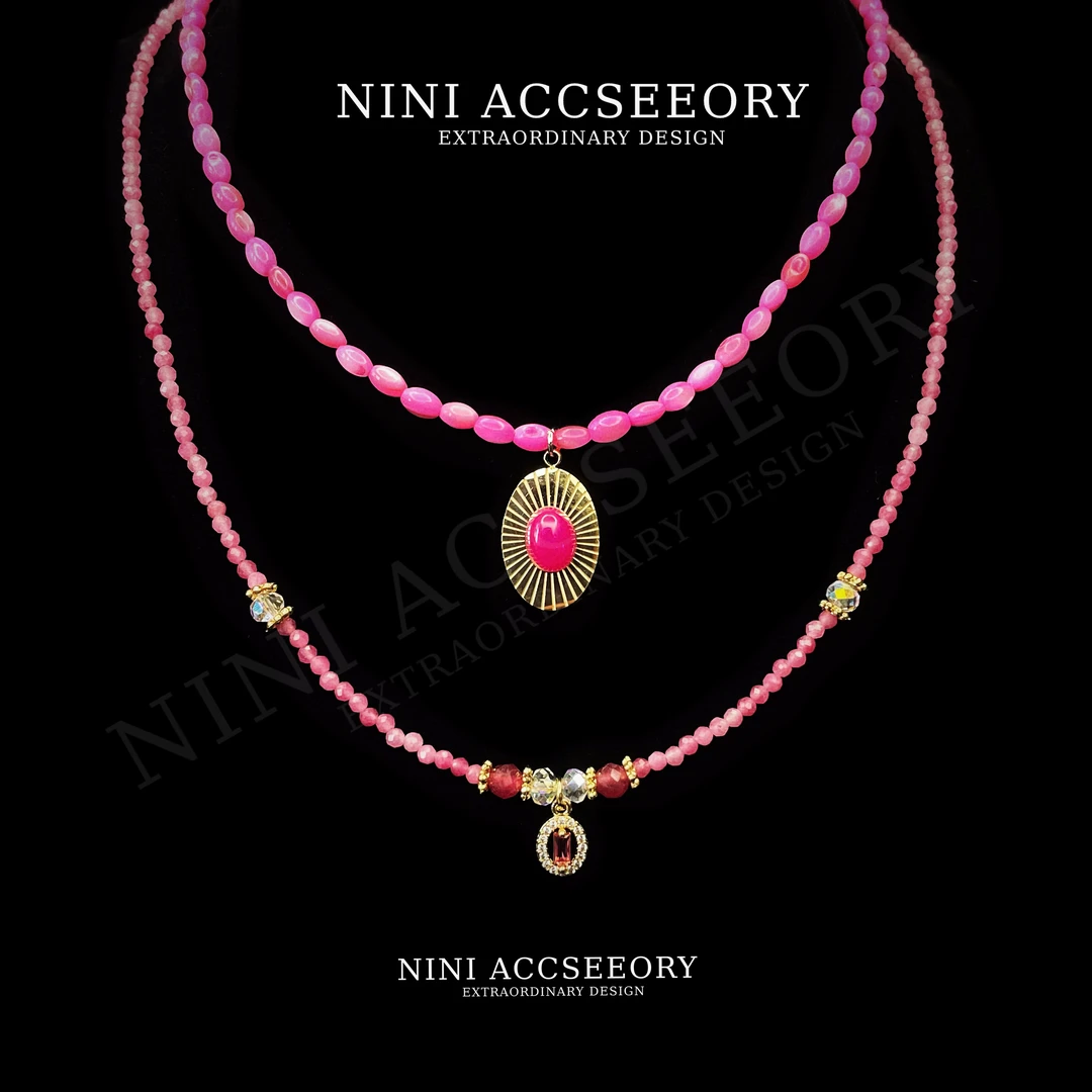 『莉娜公主』轻奢多巴胺手工甜辣风复古仙女新中式串珠颈链