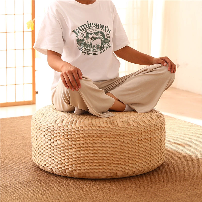 【马三宝】(蒲草圆边)蒲团草编蒲团坐垫榻榻米蒲垫打坐禅垫懒人坐墩