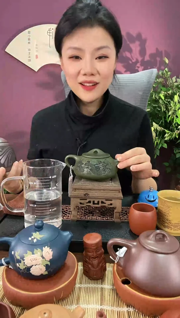 【闪购商品】紫砂茶壶吴小卫翡翠绿泥龙凤呈祥凤鸣景舟石瓢（婷）
