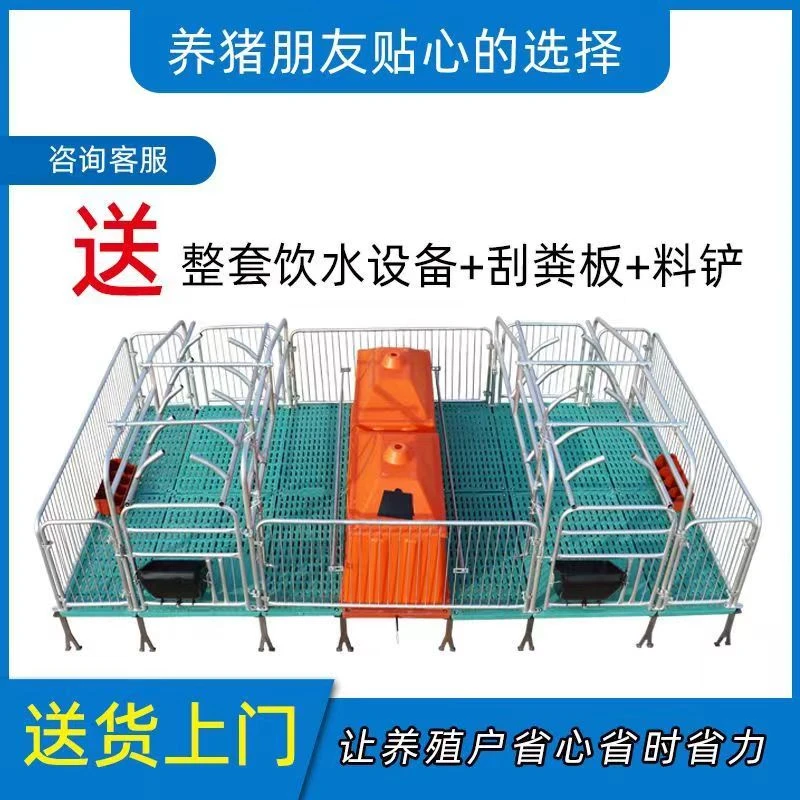 加厚热镀锌母猪双体产保两用床猪用全套单体产床加高围栏防滑猪床