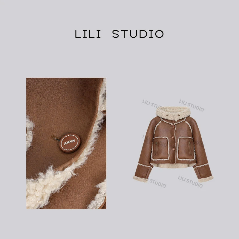 PCNY「雪国北境」不理理秋季新款女装宽松显瘦加厚外套0092