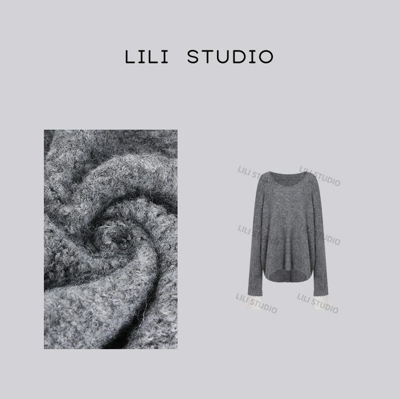 PCNY「Warm记忆」不理理冬季新款女装针织圆领宽松毛衣女