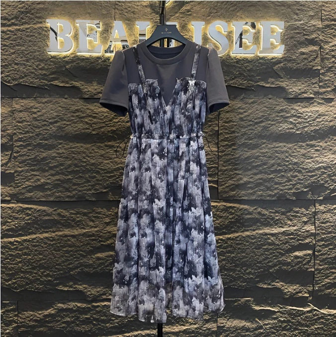 【茶茶】编码‘41’夏季时尚减龄轻奢蕾丝气质显瘦连衣裙-BLS-A227